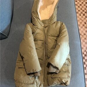 Old Navy Kids Olive Green Puffer Jacket